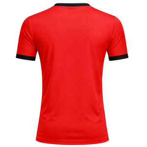 Camiseta de Fútbol para Hombre, Color Rojo y Negro, de Finlandia, Manga Corta, Estampada, Ligera, Transpirable, que Absorbe la Humedad, Uniforme de Entrenamiento - Product Image 3