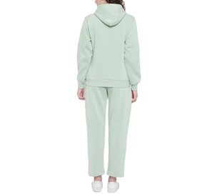 Conjunto Deportivo de Dos Piezas para Mujer, con Capucha, Estampado Sólido, Informal, de Invierno, 100% Algodón Ecológico, con Logotipo Personalizado - Product Image 2