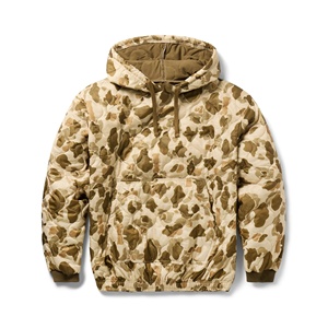 Custom Free Customization OEM Winter Thermal Water Repellent Ripstop Nylon <b>Quilted</b> White Multicam Camo 180g Woobie <b>Hoodie</b> - Product Image 3