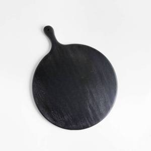 Planche à découper en bois noir naturel avec poignée, plateau rectangulaire pour servir le fromage, pour hôtel, restaurant, vente en gros - Product Image 1