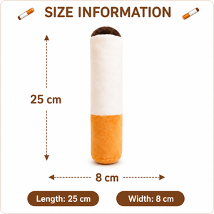 Juguete de Peluche para Perro con Forma de Cigarrillo, Almohada Suave para Masticar, Juguete Chirriante para Mascotas, Lindo Regalo Interactivo para Cachorros, Venta al por Mayor OEM - Product Image 2