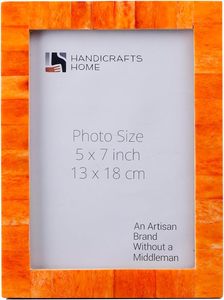 Handicrafts Home Orange <b>Picture</b> <b>Frame</b>– Handmade <b>Rustic</b> Photo <b>Frame</b> for Modern Farmhouse Decor, Wall - Product Image 4