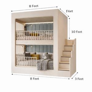 Lit superposé moderne de luxe pour enfants, lit superposé de qualité supérieure pour enfants avec échelle, lit superposé avec échelle - Product Image 4