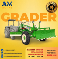 Mini-niveleuse montée sur tracteur avec structure en acier doux, puissance supérieure à 55 CV, système entièrement hydraulique