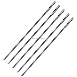 Agujas Veterinarias con Punta Redonda, Reutilizables, Duraderas, de Acero Inoxidable, Herramientas para Inyectar Vacunas a Animales, para Anestesia, 5 Piezas - Product Image 1