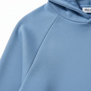 Sweat-shirt à capuche et pantalon de survêtement en molleton bleu doux en coton personnalisé unisexe pour homme, style streetwear - Product Image 2