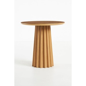 Mesa Auxiliar Redonda de Madera de Fresno Hecha a Mano al por Mayor |   Diseño de Trípode Moderno - Product Image 3