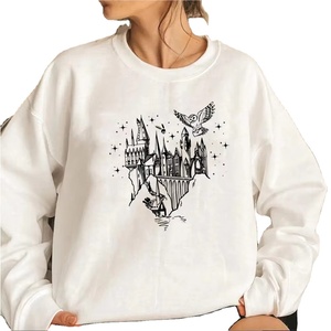 Sudadera de Manga Larga con Capucha para Hombre, Diseño de Castillo de Mago, Tejida, para Otoño, para Hombre y Mujer, Sudadera de Escuela Mágica, Believe - Product Image 4