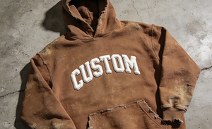 Custom Puff Print <b>Men</b> Hooded Sweatshirt Oversized <b>Pullover</b> Hoodie Washed Fleece Streetwear - Product Image 3