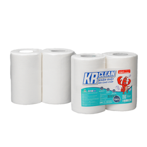 Servilletas de Papel No Tejido de Primera Calidad, 15x15cm, Blancas, de Pulpa de Madera Virgen, en Rollo, 1 Capa, para Fiestas, Exportación, Fábrica Krclean Vietnam - Product Image 1