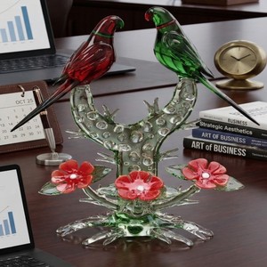 Moderna Decoración de Mesa Tiny Glass World, Figura de Animal de Cristal de Murano, Arte en Vidrio Soplado a Mano con Esmalte de Color Zibo - Product Image 5