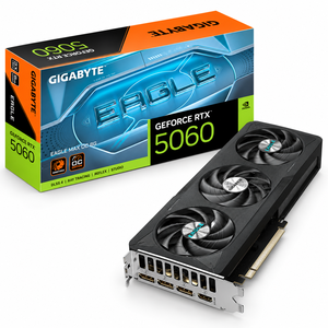 Carte graphique Gigabyte GeForce RTX 5060 EAGLE MAX OC 8G GDDR7 128 bits PCIe 5.0 Nouveau ventilateur DP pour jeux sur PC - Product Image 2