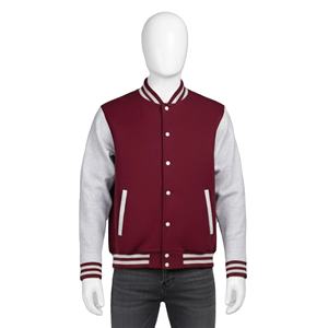 Chaqueta Universitaria de Béisbol Personalizada para Hombre, Cuello Alto Delgado, Logotipo Frontal, Ropa de Invierno, Moda Urbana - Product Image 1