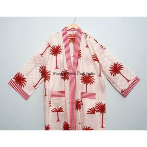 Robe kimono japonaise longue pour femme, 100% coton, imprimé floral numérique, peignoir bohème, peignoir léger pour femme - Product Image 5