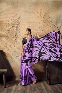 Premium Quality Satin Silk Digital Print Sarees for Women Soft Texture, Vibrant <b>Designs</b>, Ideal for Party Festive Wear - Product Image 3
