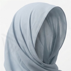 Women Solid Color Chiffon Hijab Breathable Daily Wear Islamic Scarf Shawl - Product Image 4