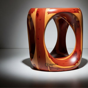 Elegant Twisted Wood Side <b>Table</b> – Contemporary Designer <b>Stool</b> for Luxury Interiors - Product Image 3