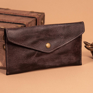 Enveloppe à monnaie en cuir véritable conçue pour le rangement de l'argent, la planification budgétaire, l'organisation des voyages, les dépenses quotidiennes et les reçus, à vendre. - Product Image 6