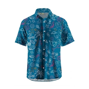 Chemises Hawaïennes Personnalisées à Manches Courtes Décontractées Boutonnées Respirantes pour l'Été et l'Automne, Motifs Floraux Personnalisés pour la Plage - Product Image 3