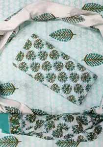 Ensemble Salwar Kameez 3 pièces en coton imprimé, non cousu, style décontracté chic, vêtement ethnique traditionnel indien, matière pour robe décontractée - Product Image 2