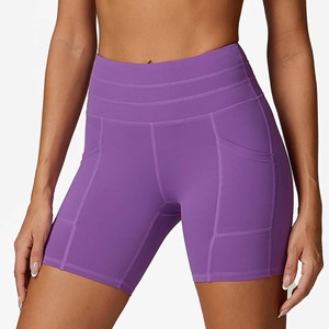 Nouveaux shorts de sport pour femmes, shorts de fitness à taille haute, shorts de yoga, shorts de cyclisme, shorts de sport avec poches fonctionnelles, shorts tendance pour femmes - Product Image 1