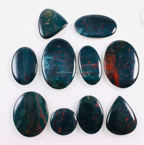 Cabochon d'agate de pierre de sang naturelle de haute qualité et pierres précieuses en vrac Lot de bijoux en pierre de guérison de haute qualité - Product Image 1