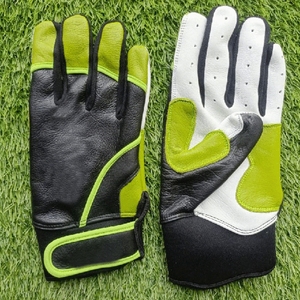 Premium GOGYAL SPORTS <b>Baseball</b> Batting Gloves Durable Leather Palm Lightweight Breathable Adjustable Wrist Buckle Closure - Product Image 1