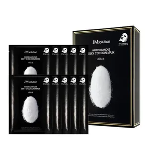JM Solution Quality <b>Black</b> Water Luminous Silky Cocoon Mask <b>Sheet</b> Good for Facials-10 <b>Sheets</b> - Product Image 1