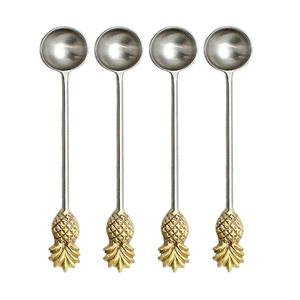 Juego de cucharas de té con mango de fregona de acero inoxidable Juego de servir de acero inoxidable con mango completo de fregona Juego de servir de barra de ensalada - Product Image 3