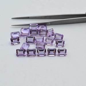 Pierre précieuse naturelle en améthyste rose facettée de forme octogonale 9 mm 11 mm, améthyste Rose de France, pour bijoux et accessoires DIY - Product Image 3