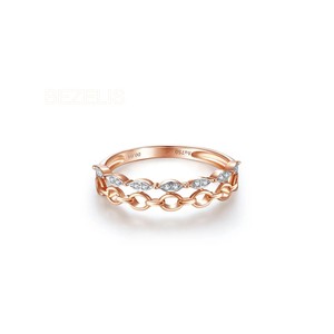 Anillo de Diamantes Cultivados en Laboratorio, Anillo de Aniversario con Hilera de Piedras Redondas Graduadas, Anillo de Boda con Engaste de Garras para Mujer, Joyería Fina - Product Image 1