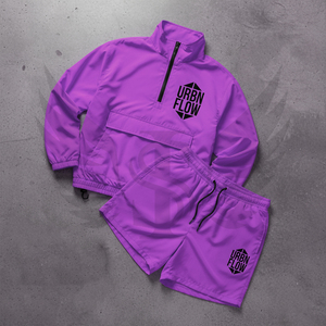 <b>Men</b> Custom Logo Windbreaker Nylon Short Set Windproof Tracksuit Zipper <b>Jackets</b> and Shorts Two Piece Sets <b>Men</b> - Product Image 4