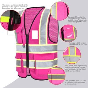 Gilet de sécurité réfléchissant haute visibilité ANSI Classe 1 EN ISO 20471 Classe 1, logo personnalisé, qualité supérieure, marque FLYING EAGLE - Product Image 2