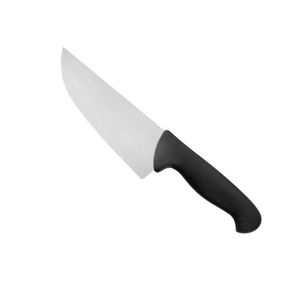 Cuchillos de Carnicero con Mango Negro y Hoja Curva Plateada Ancha, Agarre Ergonómico con Protector de Dedos para Cortar Carne, Rebanar y Preparar Alimentos - Product Image 2