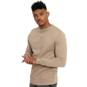 Sudadera de Algodón 100% Blanca Sólida de Invierno con Logotipo Personalizado para Hombre, Jersey de Cuello Redondo Barato, Tejido Antiencogimiento, Secado Rápido, Impermeable - Product Image 4