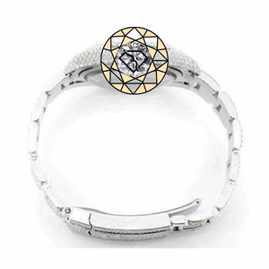Reloj de Moissanita Iced para Hombre con Brazalete Completo de Baguettes, Caja de Moissanita VVS, Reloj de Pulsera de Lujo con Movimiento de Cuarzo y Acero Inoxidable, Diseño Sencillo - Product Image 5