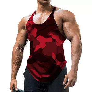 Débardeur de sport personnalisé pas cher pour hommes, respirant, col rond, imprimé, pour la musculation et l'entraînement - Product Image 2