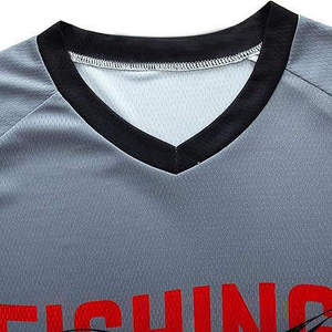 T-shirts de pêche respirants personnalisés en gros, fabricant OEM, fournisseur, polyester, séchage rapide, marque privée, en vrac - Product Image 3