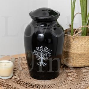 Urne funéraire Onyx Arbre de Vie pour adulte, taille moyenne, récipient commémoratif pour cendres, design décoratif Arbre de Vie - Product Image 3