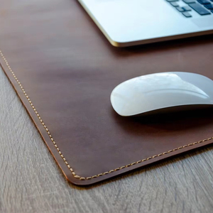 Tapis de souris en cuir de qualité supérieure, tapis de bureau antidérapant, léger, portable, décontracté, avec fermeture éclair, pour le bureau, le jeu, surface lisse, durable - Product Image 1