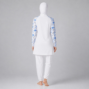 Wholesale 2026 New Modest Islamic Swimwear Long Sleeve Floral Print Full Coverage With Hijab Burkini Swimwear <b>Muslim</b> <b>Swim</b> <b>Suit</b> - Product Image 3