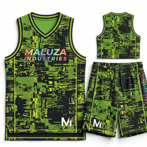 Uniforme de Baloncesto Sublimado de Diseño Moderno, Conjunto de Camiseta y Pantalones Cortos Personalizados con Color de Equipo, Anti-Pilling, Secado Rápido, Ropa Deportiva - Product Image 1