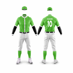 Camiseta de béisbol personalizada OEM, de algodón, con logotipo bordado por sublimación, uniforme de béisbol para hombre, último diseño, servicio OEM. - Product Image 1