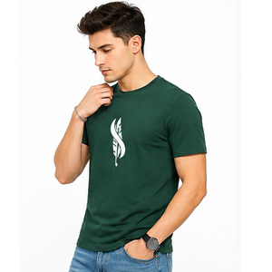เสื้อยืดคอตตอนพรีเมียมผู้ชายขายส่ง OEM ODM ออกแบบเองได้ สวมใส่สบาย ระบายอากาศดี เสื้อแขนสั้นลำลอง ผู้ผลิตเสื้อผ้า - Product Image 5