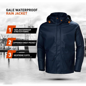 Vestes de pluie pour hommes, veste imperméable pour hommes, tissu extensible, coupe-vent, pliable, capuche, léger, respirant, imperméable d'extérieur - Product Image 3