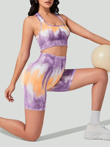 Ensemble de soutiens-gorge de sport sans coutures à maintien élevé pour femmes, avec logo frontal, bretelles réglables, tissu respirant pour le yoga - Nouvelle Arrivée - Product Image 3