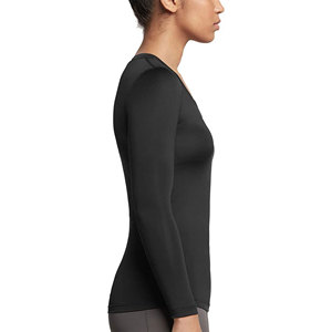 Customizable Women Compression Sports Shirt Lightweight Long Sleeve Base Layer <b>Top</b> for Gym Yoga Running and Performance Training - Product Image 3