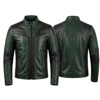 Blouson de moto moderne en cuir, imperméable, coupe-vent, coupe ajustée, pour la conduite en ville