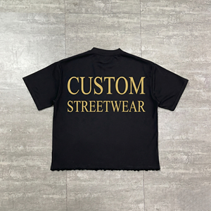 Camiseta negra extragrande personalizada para hombre con estampado de la Estatua de la Libertad, estilo urbano, manga corta, cuello redondo, jersey de algodón. - Product Image 3