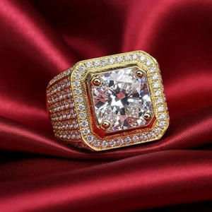 Bijou de luxe pour homme en argent sterling 925 plaqué rhodium, style hip-hop, serti de pierres, par Vana Jewels H0035 - Product Image 3